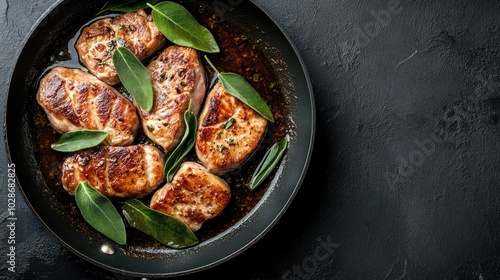 Beautifully Arranged Saltimbocca on Plate