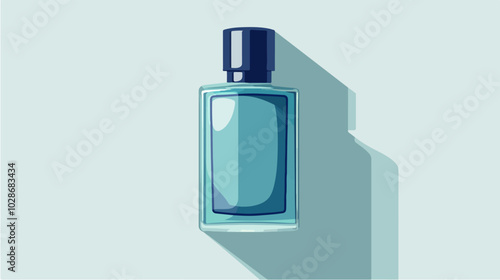 Illustration of men's perfume. Men's cologne. Bottle of men's toilet water.