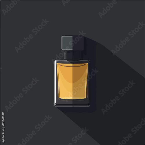 Illustration of men's perfume. Men's cologne. Bottle of men's toilet water.