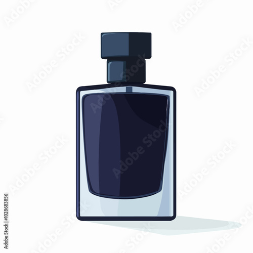 Illustration of men's perfume. Men's cologne. Bottle of men's toilet water.