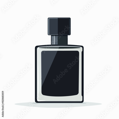 Illustration of men's perfume. Men's cologne. Bottle of men's toilet water.