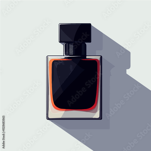 Illustration of men's perfume. Men's cologne. Bottle of men's toilet water.