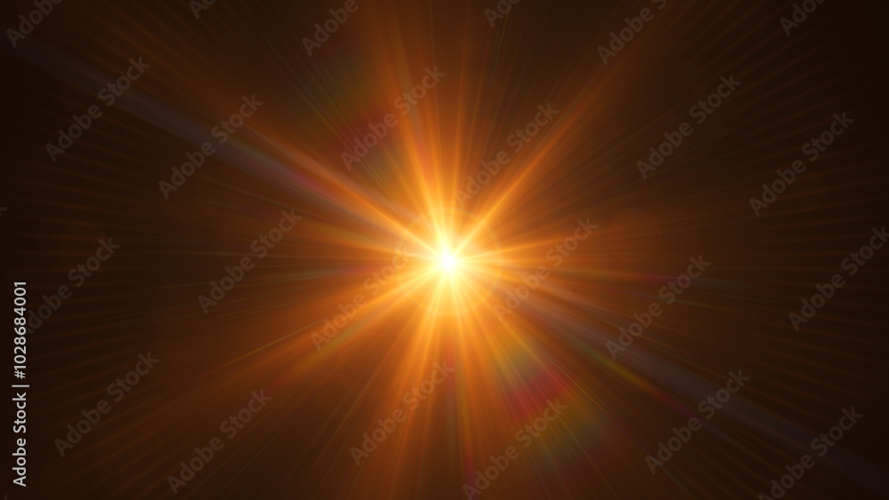 Golden sun flare.bright warm glow lens.abstract design Golden sun flare.bright warm glow lens.abstract design