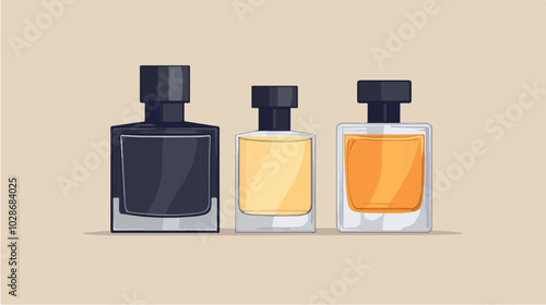 Illustration of men's perfume. Men's cologne. Bottle of men's toilet water.