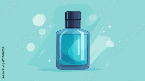Illustration of men's perfume. Men's cologne. Bottle of men's toilet water.