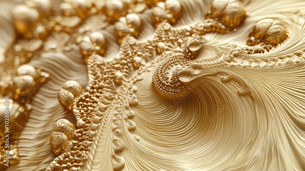 Golden Textured Surface with Swirling Patterns Golden Textured Surface with Swirling Patterns