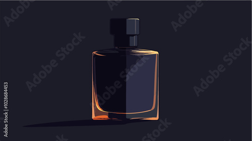 Illustration of men's perfume. Men's cologne. Bottle of men's toilet water.