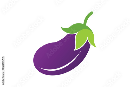 A vector logo brinjal silhouette with color G.eps