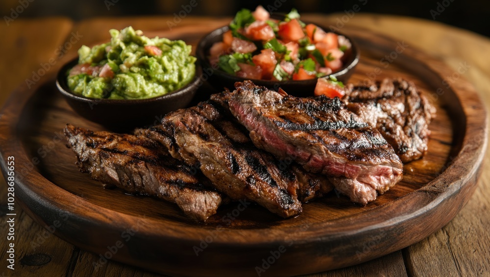 Grilled Steak with Guacamole and Salsa Grilled Steak with Guacamole and Salsa