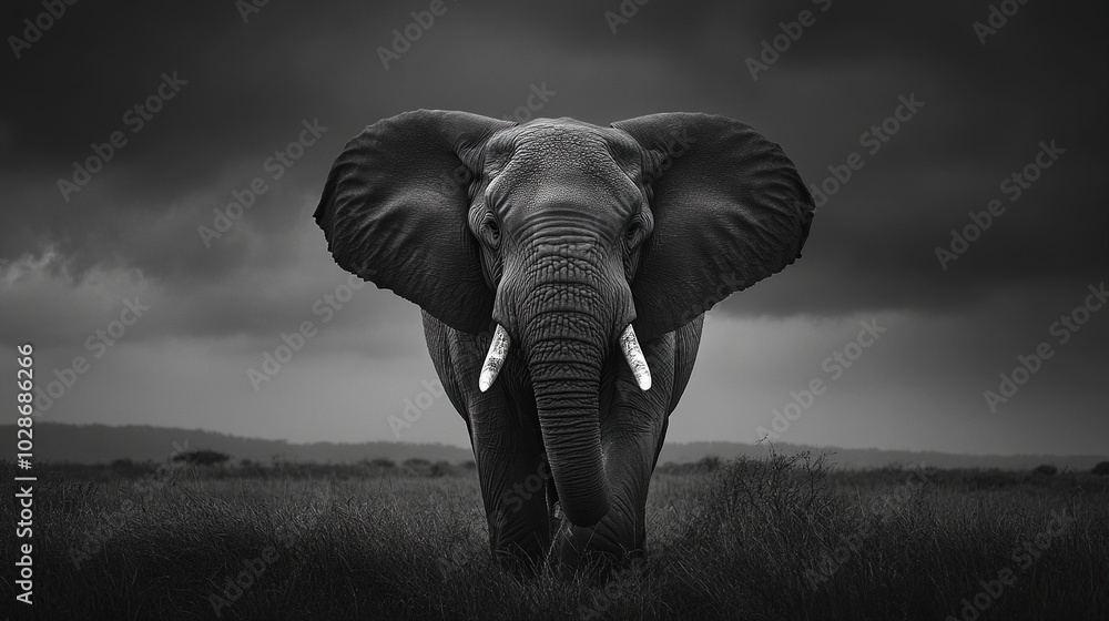 Obraz premium a herd of mighty elephants