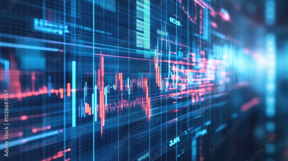 Abstract Financial Data and Analytics Visualization Abstract Financial Data and Analytics Visualization