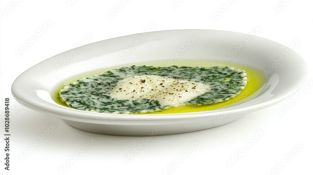 Savory Spinach and Cheese Ravioli Plated Elegantly Savory Spinach and Cheese Ravioli Plated Elegantly