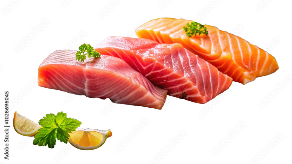 Fresh Sashimi Slices with Herbs and Lemon Fresh Sashimi Slices with Herbs and Lemon