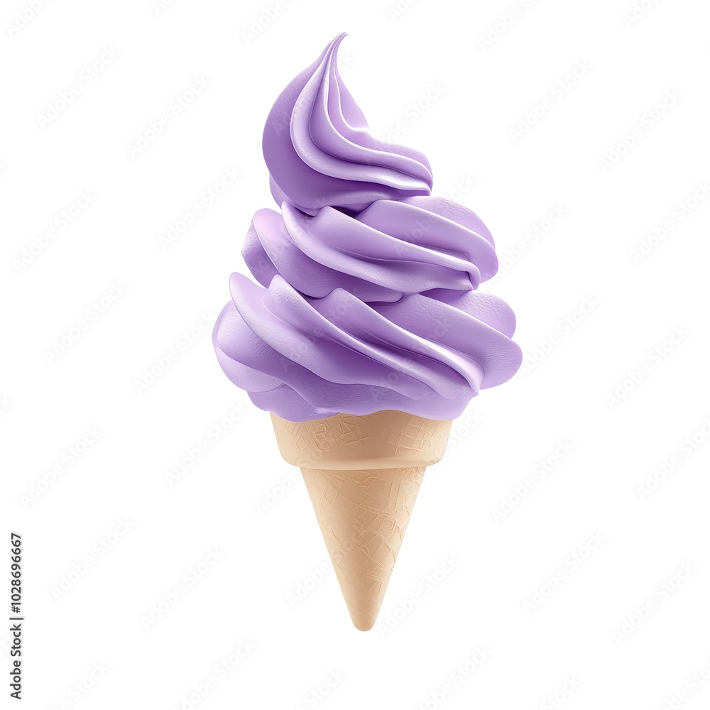 Flying soft serve blueberry ice cream, isolated on a white background, capturing the joyful essence of this refreshing treat in mid-air. cutout png Flying soft serve blueberry ice cream, isolated on a white background, capturing the joyful essence of this refreshing treat in mid-air. cutout png