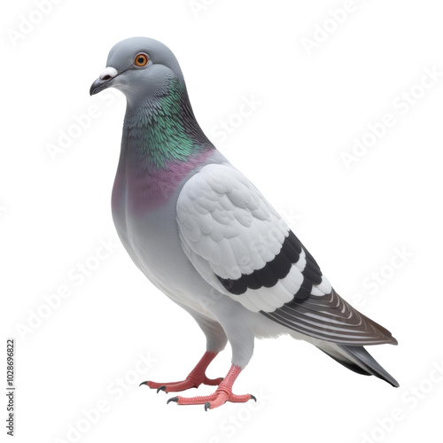 pigeon PNG, gray pegion isolated on white transparent background
