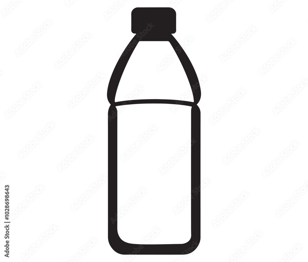 Bottle of water isolated on white, Vector Design Milk Bottle Icon Style, Line art bottle icon Bottle of water isolated on white, Vector Design Milk Bottle Icon Style, Line art bottle icon