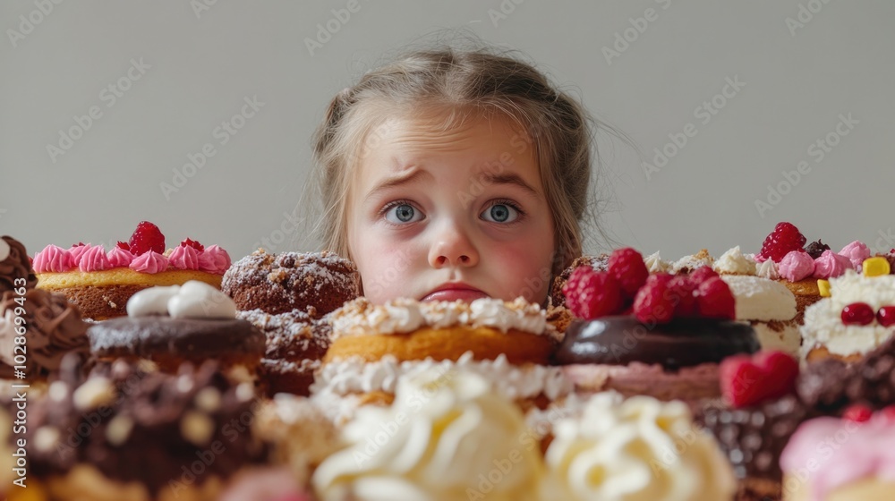person with too many different cakes person with too many different cakes