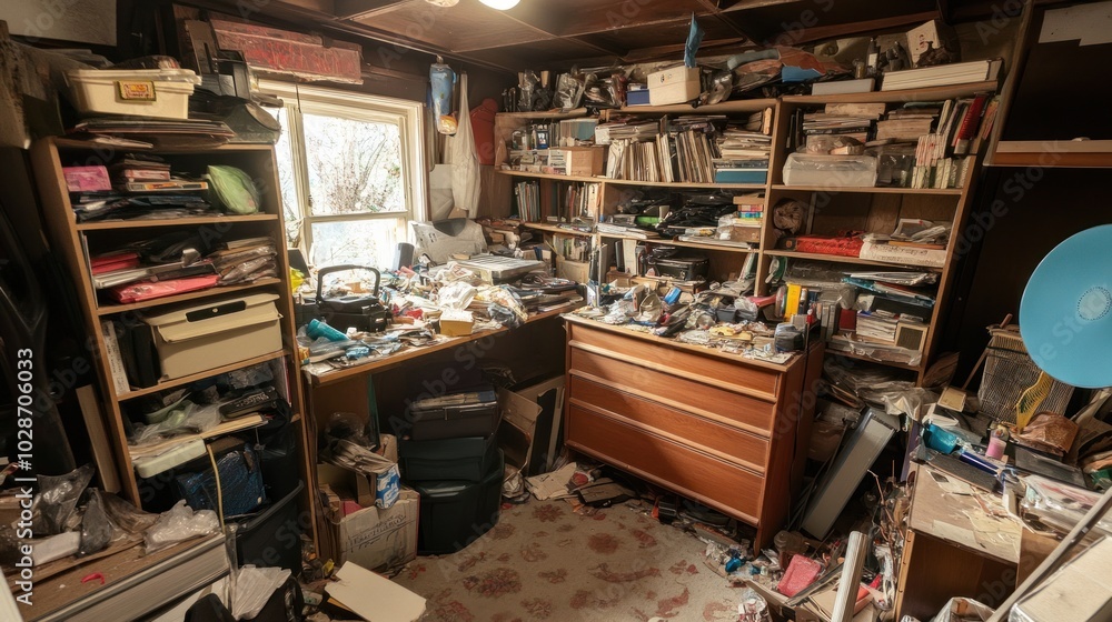 Cluttered Home Office Cluttered Home Office