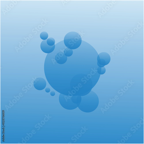 Bubble water logo vector and symbol