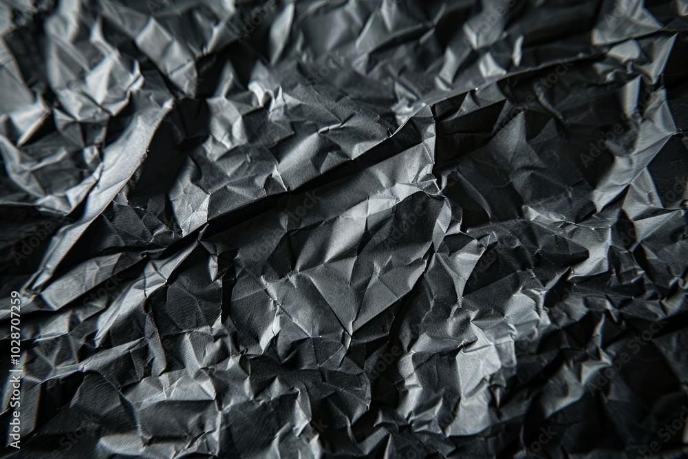 Photo of Crumpled sheet of black paper. Background texture for backdrops or mapping Photo of Crumpled sheet of black paper. Background texture for backdrops or mapping
