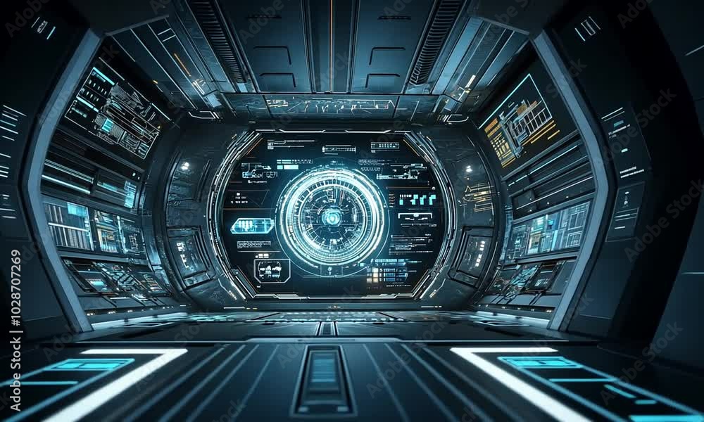 Futuristic Spaceship Interior Futuristic Spaceship Interior