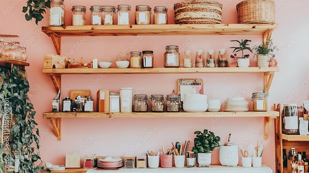 Organize Kitchen Storage with Open Shelves and Jars: A Minimalist Design Approach Organize Kitchen Storage with Open Shelves and Jars: A Minimalist Design Approach