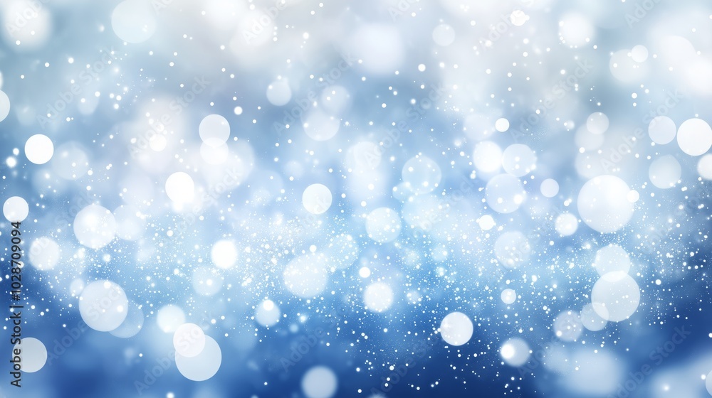 Abstract blue bokeh background with sparkling glitter and glowing lights Abstract blue bokeh background with sparkling glitter and glowing lights