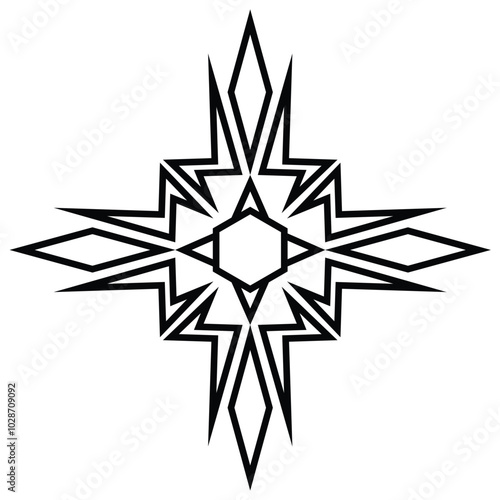 graphic vector of number 43 model ornament pattern with attractive black color lines on a white background