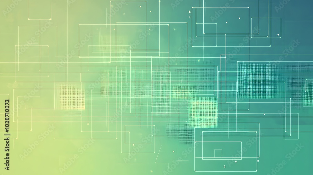 Abstract green and yellow background with white squares. Abstract green and yellow background with white squares.