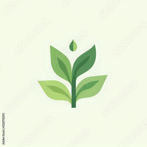 An innovative and simple icon for an eco-friendly startup, blending organic elements such as leaves or trees to symbolize sustainability and environmental consciousness.