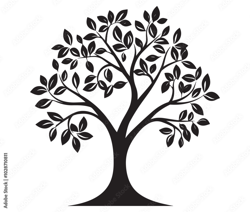 Vector black tree of live icon on white background, Plant tree silhouette, Palm tree icon Vector black tree of live icon on white background, Plant tree silhouette, Palm tree icon