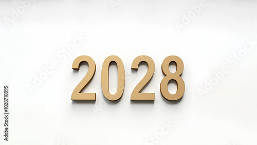 2028 year on white background