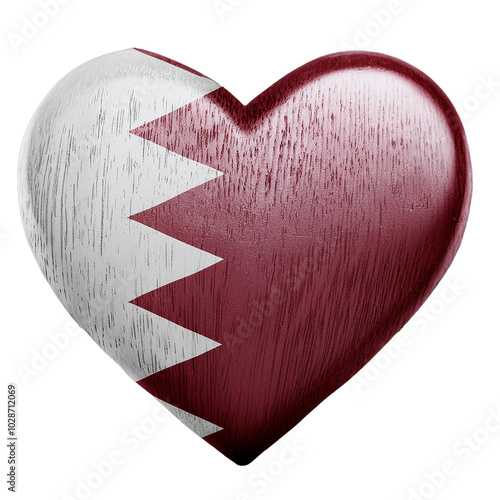 Obraz na płótnie Bahrain flag in heart shape.
w salonie