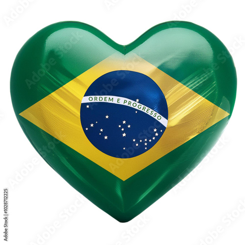 Obraz na płótnie Brazil flag in heart shape.
w salonie