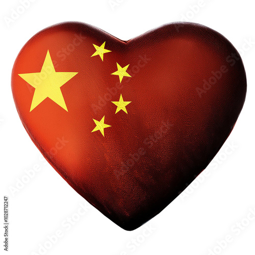 Obraz na płótnie China flag in heart shape.
w salonie