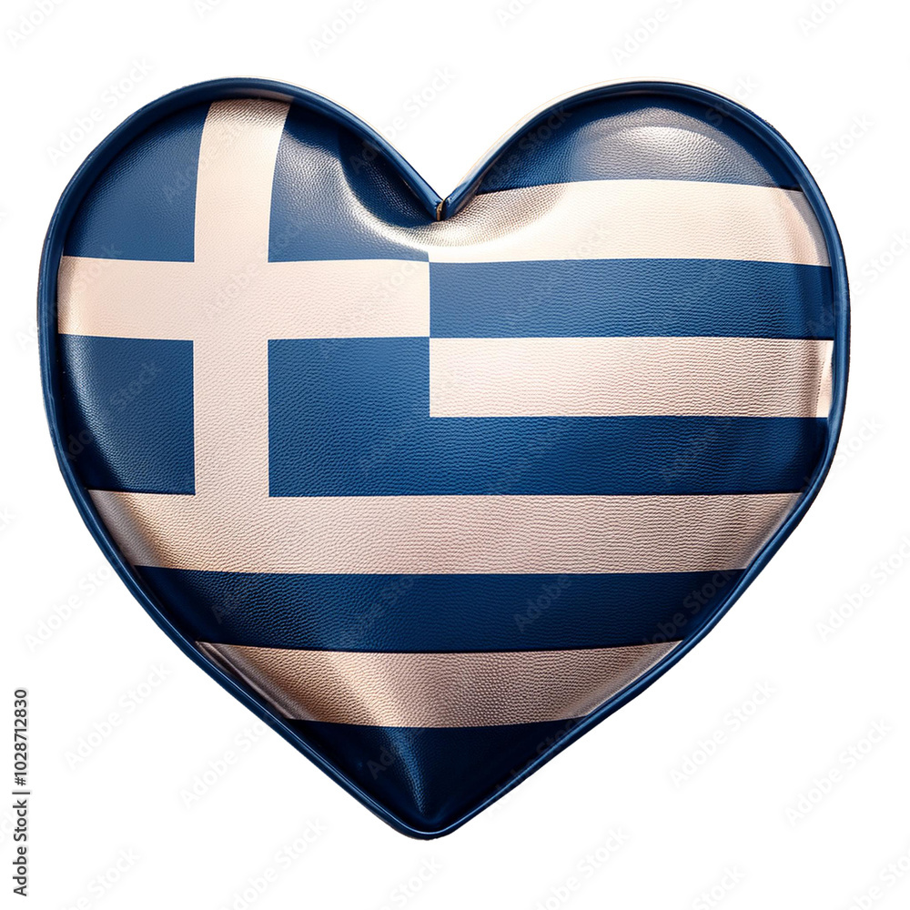 Greece flag in heart shape.