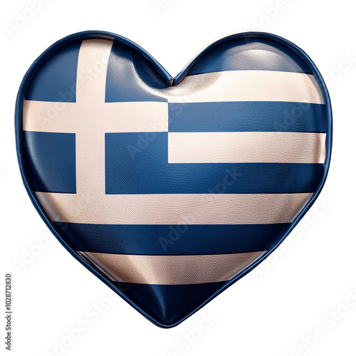 Obraz na płótnie Greece flag in heart shape.
w salonie