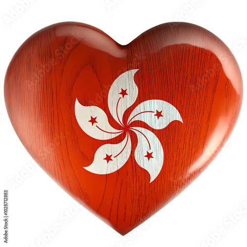 Obraz na płótnie Hong Kong flag in heart shape.
w salonie