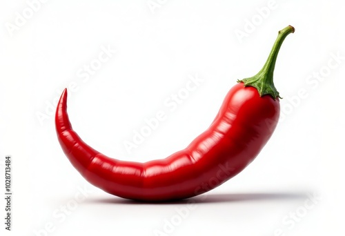 Red Chili Pepper on White Background .