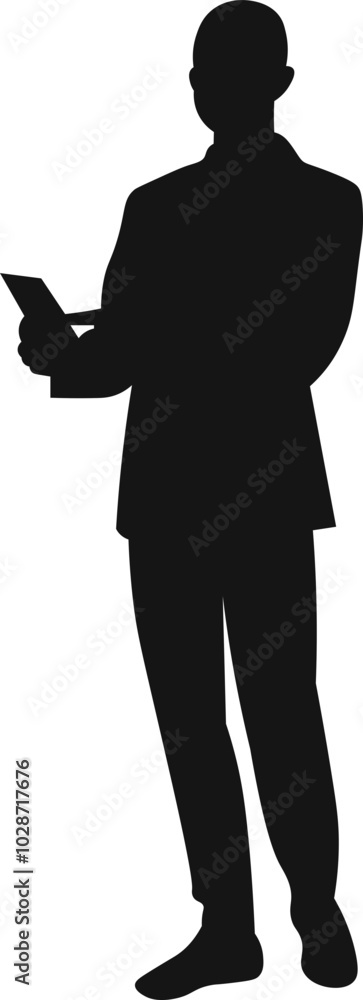 Vector silhouettes of men and women, group of business people standing and walking, black color protected on white background Vector silhouettes of men and women, group of business people standing and walking, black color protected on white background