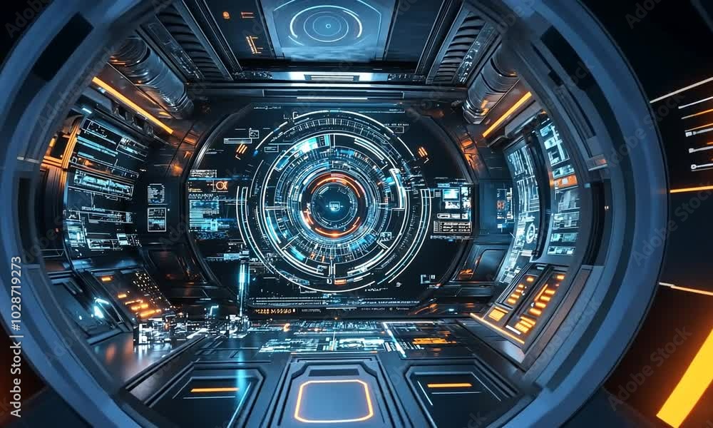 Futuristic Spaceship Interior Futuristic Spaceship Interior