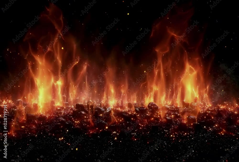 Abstract background with fire flames burning on coal. Abstract background with fire flames burning on coal.