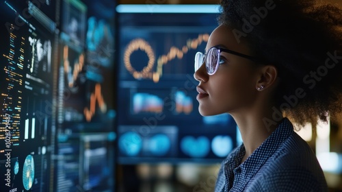 An analyst using customer segmentation software, reviewing detailed demographic insights Free Download An analyst using customer segmentation software, reviewing detailed demographic insights - GFXLoad