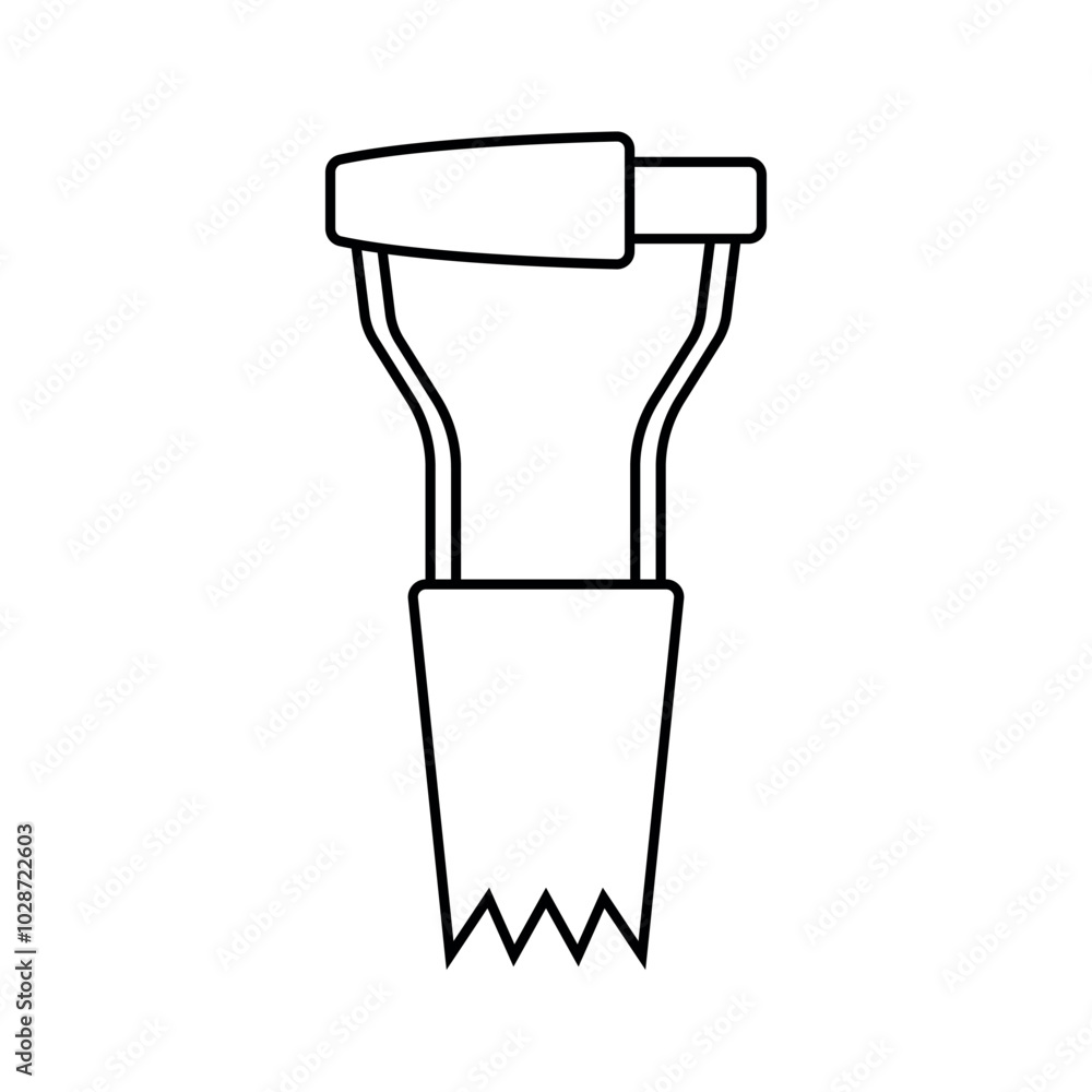 Bulb planter line icon editable stroke vector illustration gardening tool Bulb planter line icon editable stroke vector illustration gardening tool