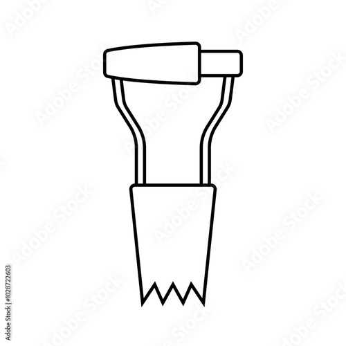 Bulb planter line icon editable stroke vector illustration gardening tool