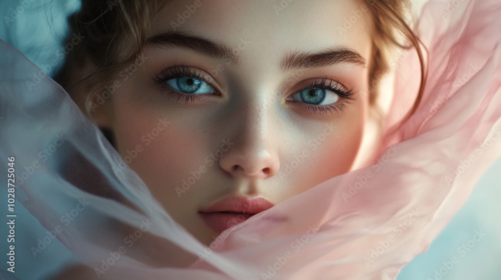 fashion photo, close-up portrait of model beautiful woman, a pink shawl around her face,
fashion photo, close-up portrait of model beautiful woman, a pink shawl around her face,