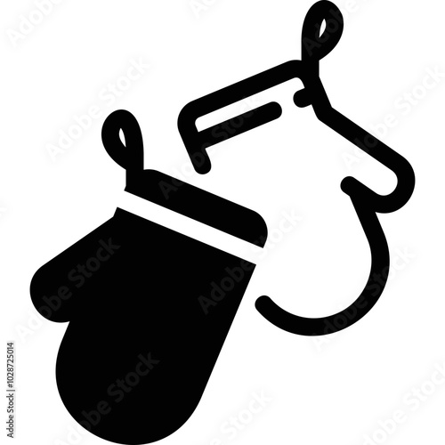 Simple vector icon mitten potholder