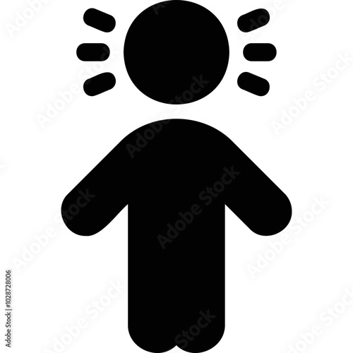 Simple vector icon man says