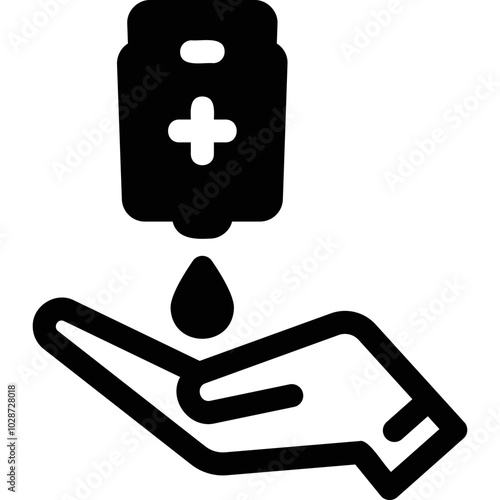 hygiene, health, protection, clean, germ, disinfectant, antiseptic, bottle, cross, medical, care, gel
