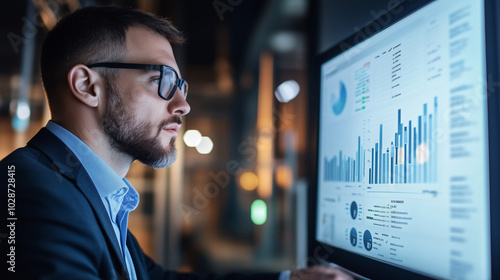 An inspiring image of a factory manager reviewing production data and performance metrics, emphasizing the role of technology in optimizing the paper manufacturing process.